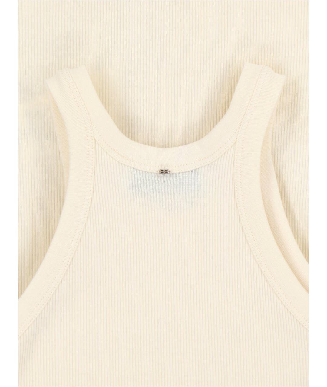 SPORTMAX Белая хлопковая майка, фото 3