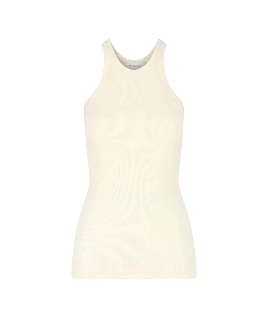 SPORTMAX Белая хлопковая майка, фото 1