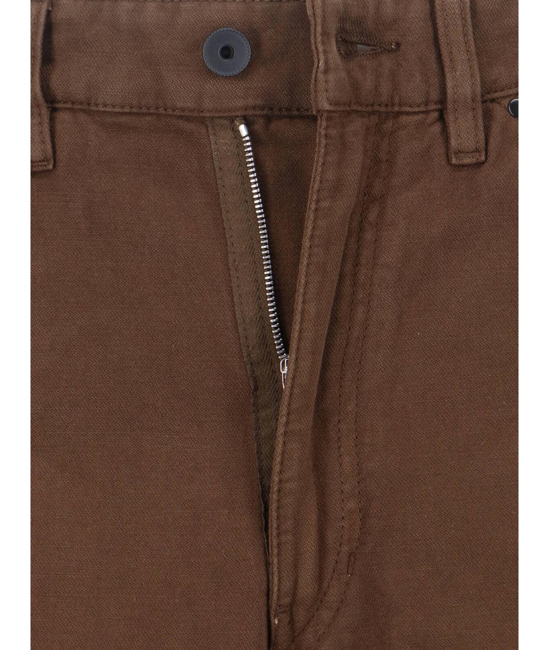 LEMAIRE Коричневые хлопковые повседневные брюки, фото 5