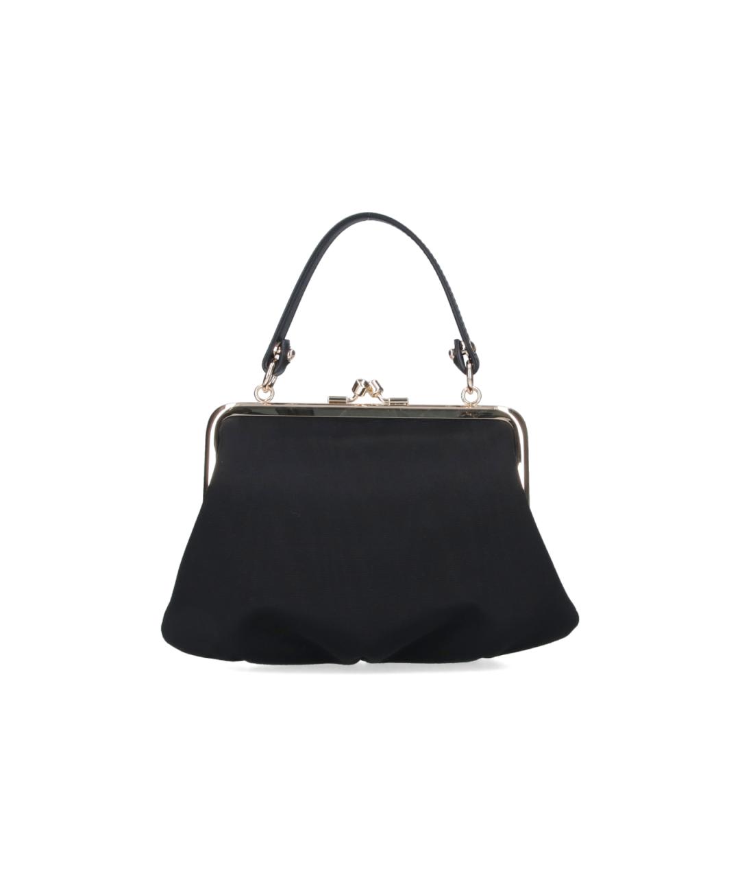 VIVIENNE WESTWOOD Черная тканевая сумка с короткими ручками, фото 3