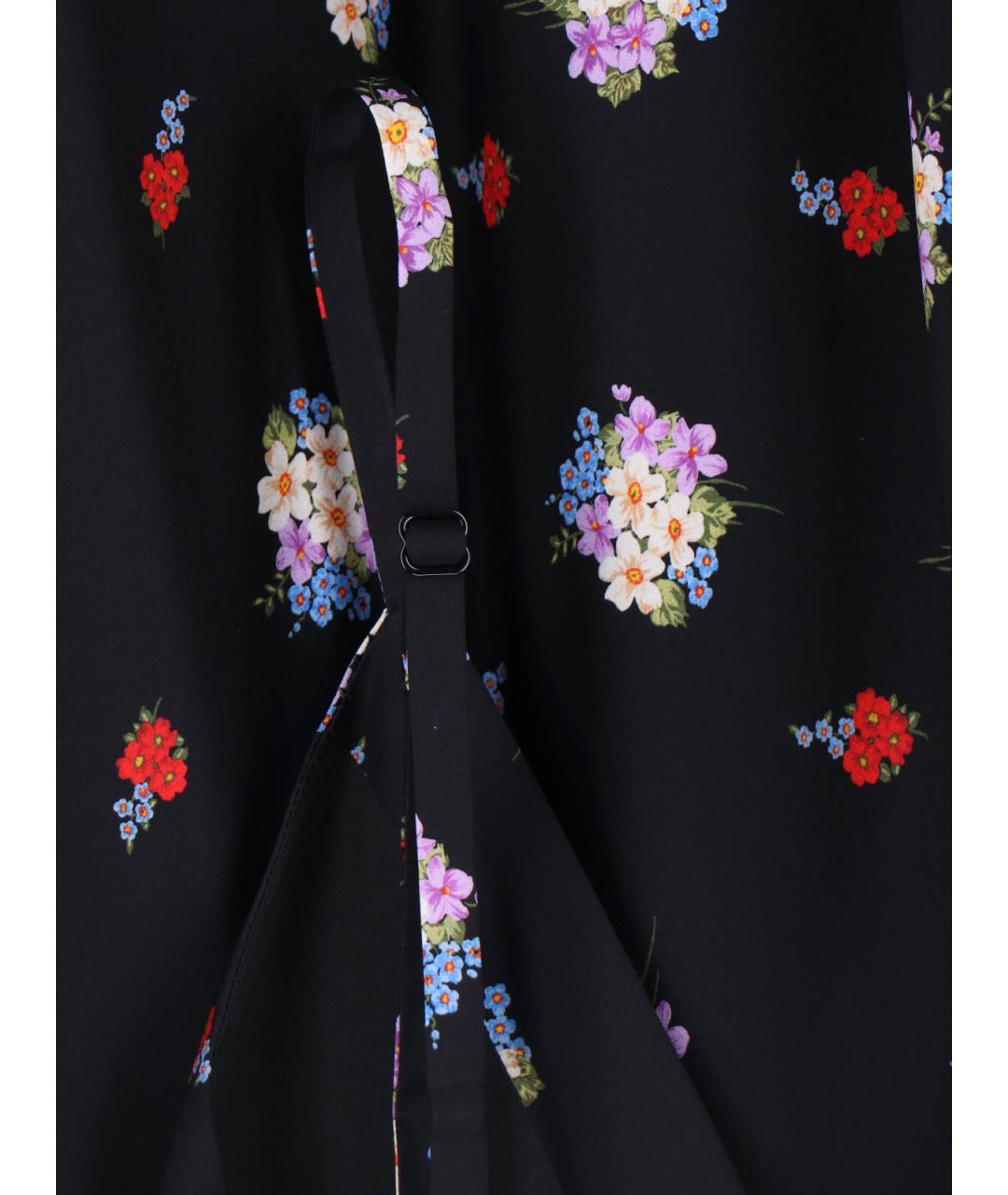 DOLCE&GABBANA Черное шелковое повседневное платье, фото 5