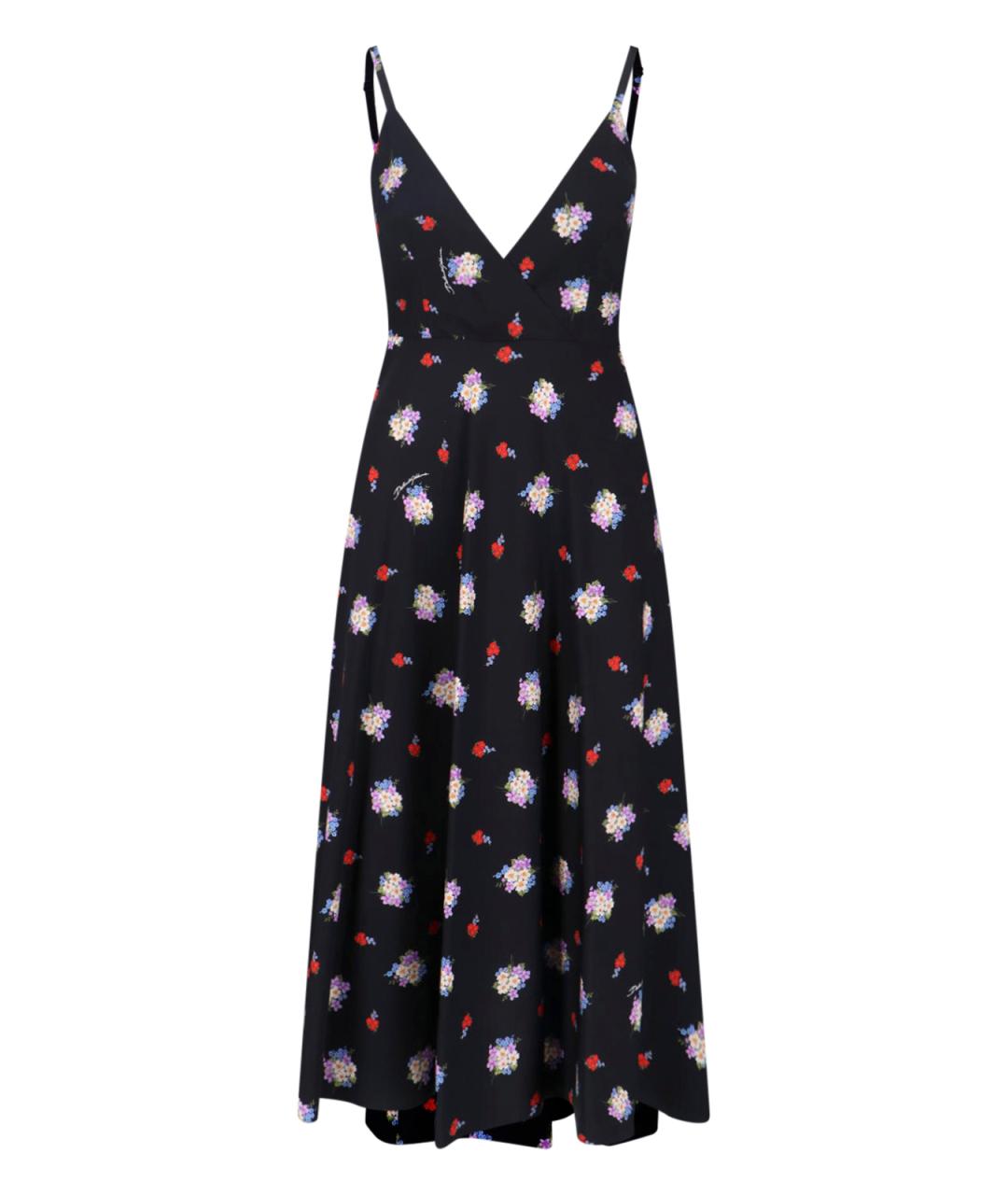 DOLCE&GABBANA Черное шелковое повседневное платье, фото 1