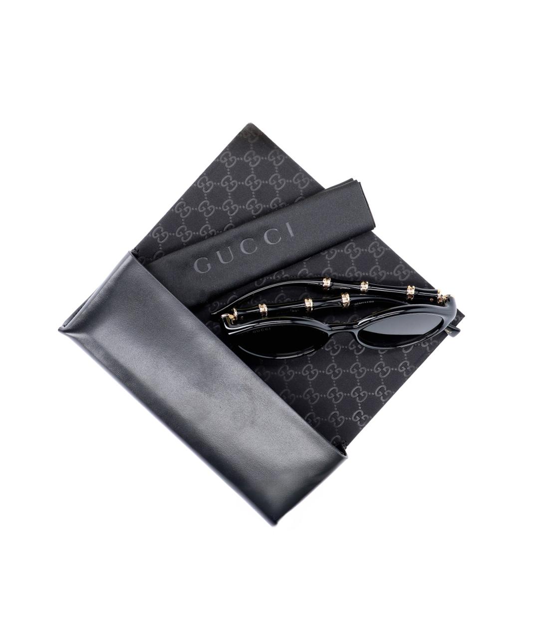 GUCCI Черные пластиковые солнцезащитные очки, фото 3