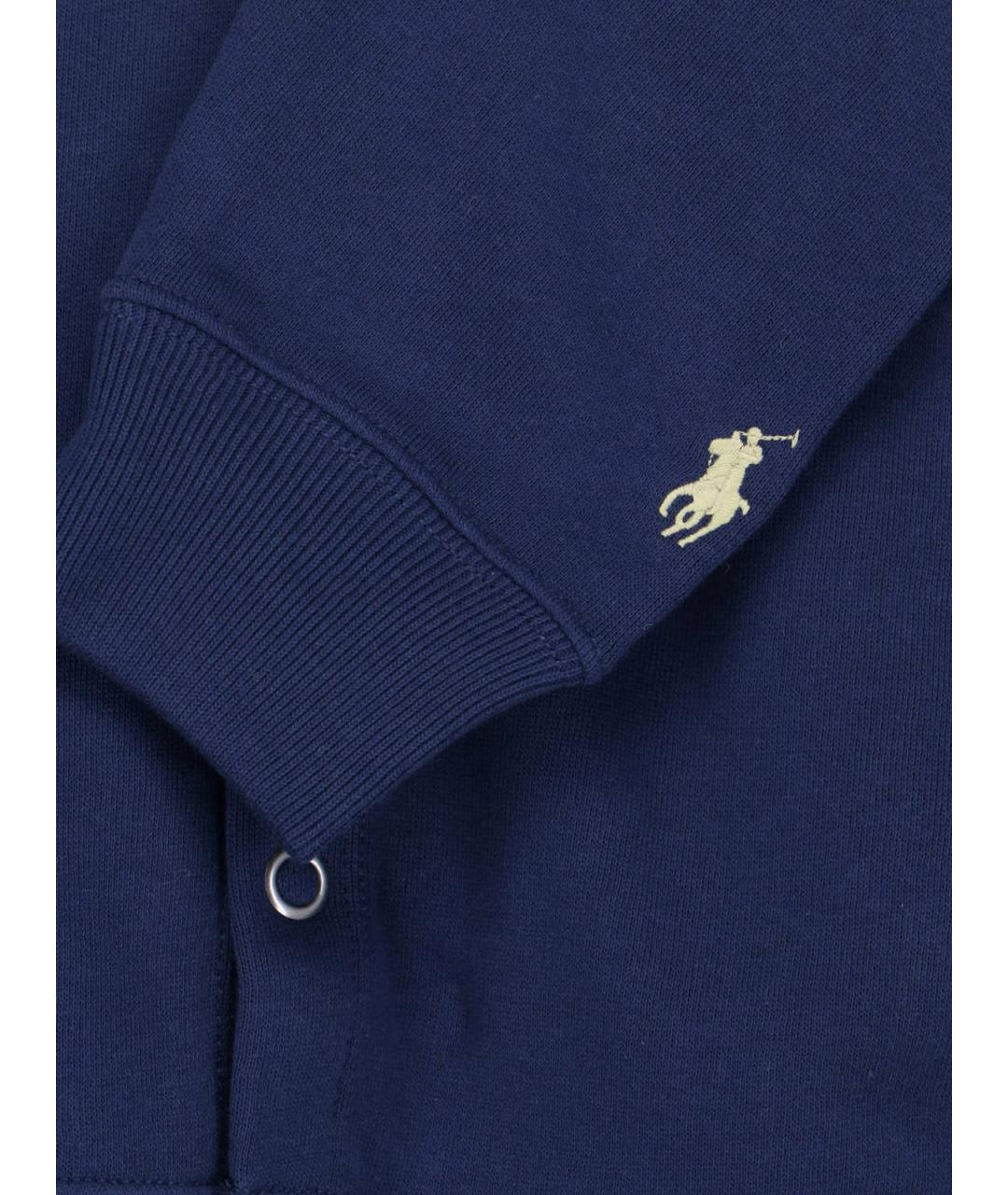 POLO RALPH LAUREN Синий хлопковый кардиган, фото 3