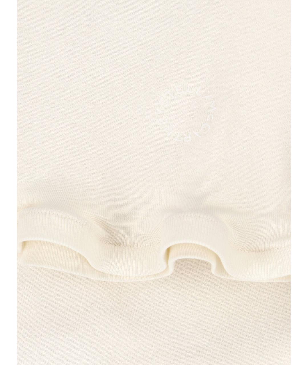 STELLA MCCARTNEY Белая хлопковая футболка, фото 3