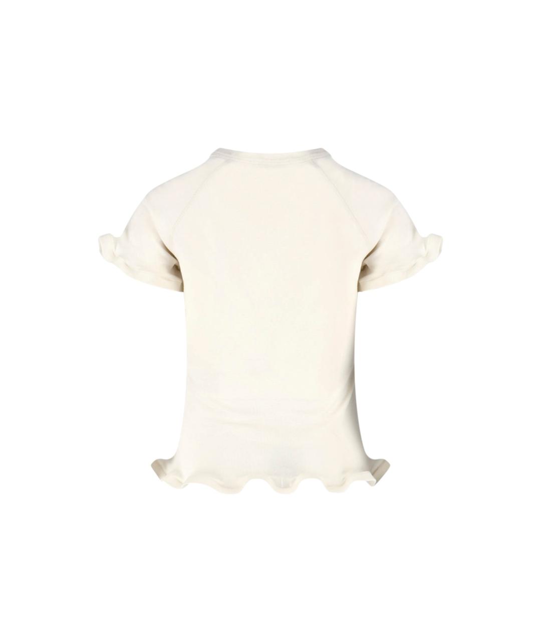 STELLA MCCARTNEY Белая хлопковая футболка, фото 2