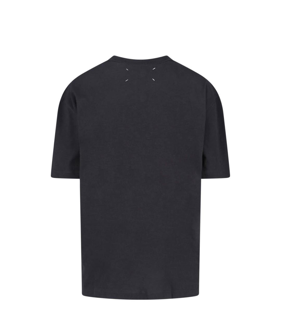 MAISON MARGIELA Черная хлопковая футболка, фото 2