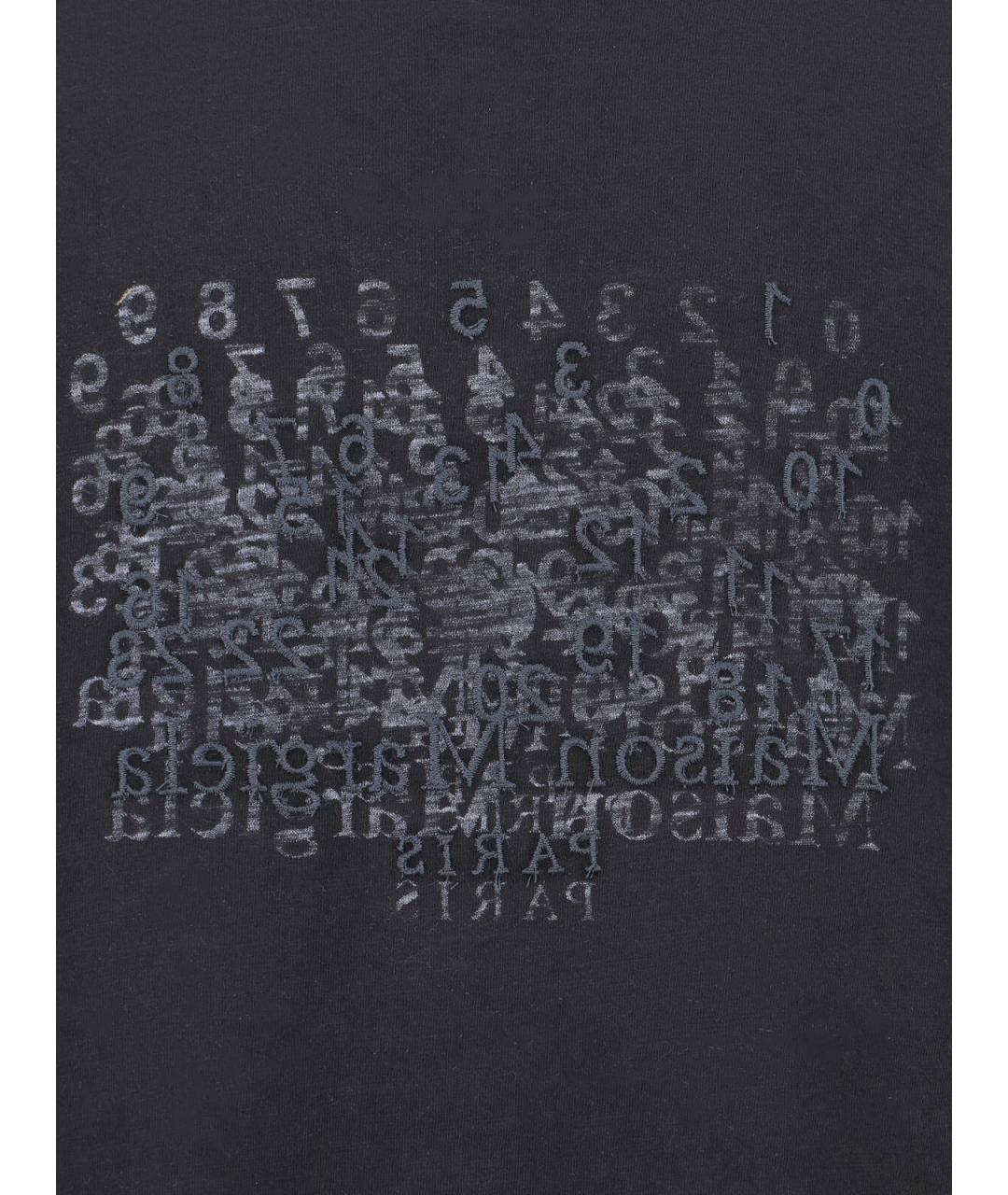 MAISON MARGIELA Черная хлопковая футболка, фото 3