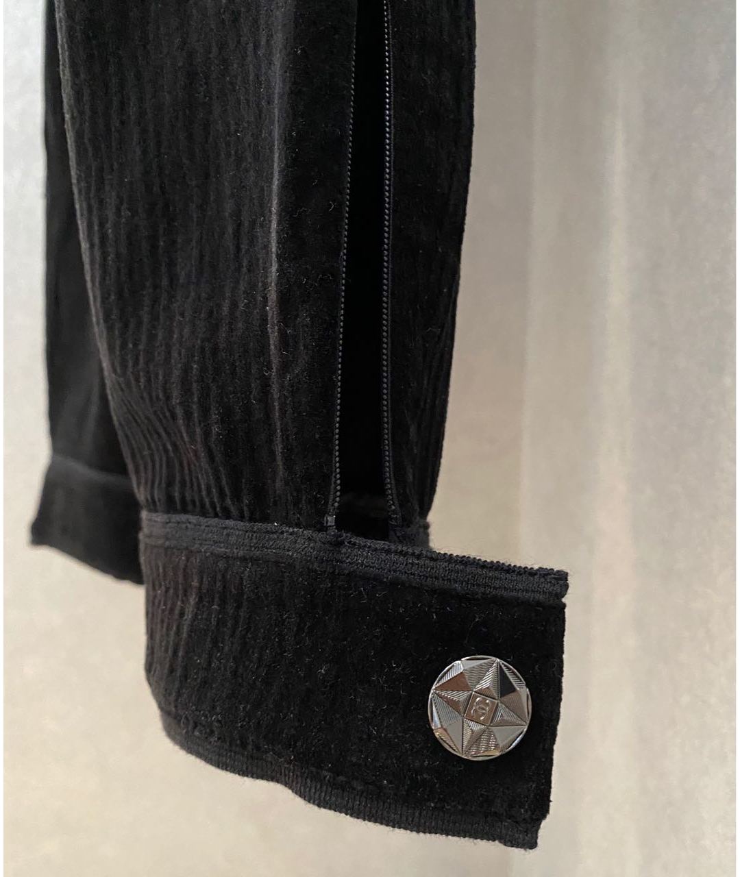 CHANEL PRE-OWNED Черные хлопковые прямые брюки, фото 7