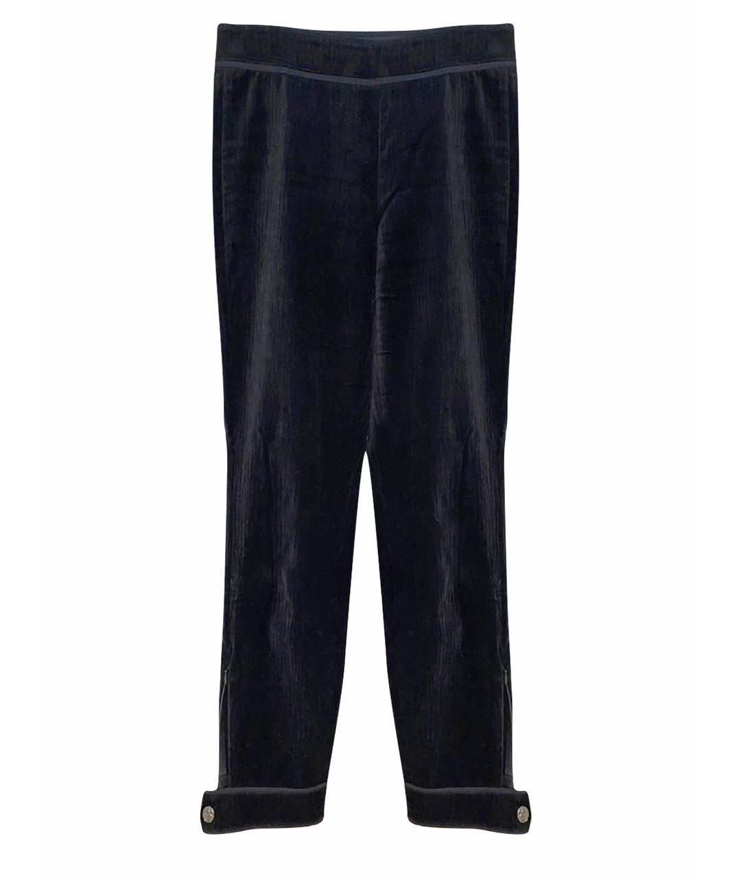 CHANEL PRE-OWNED Черные хлопковые прямые брюки, фото 1