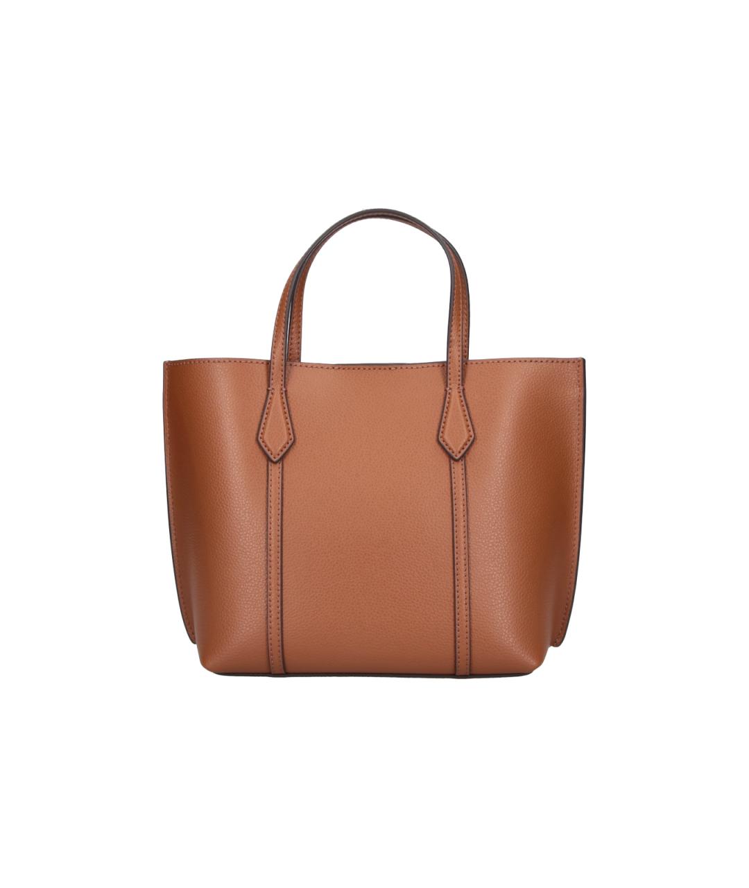 TORY BURCH Коричневая кожаная сумка тоут, фото 3