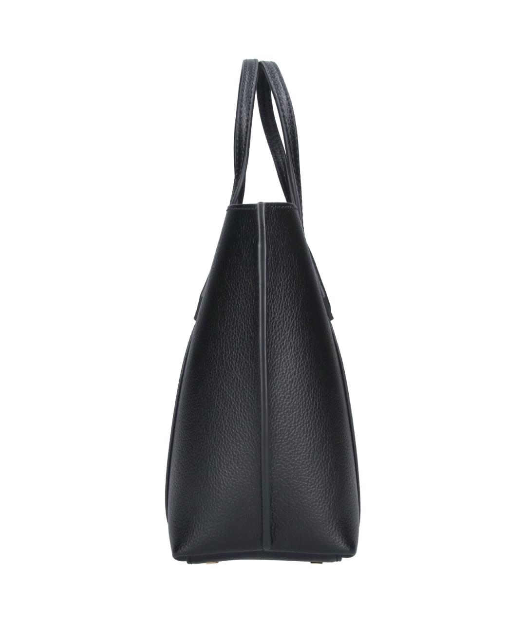 TORY BURCH Черная кожаная сумка тоут, фото 5