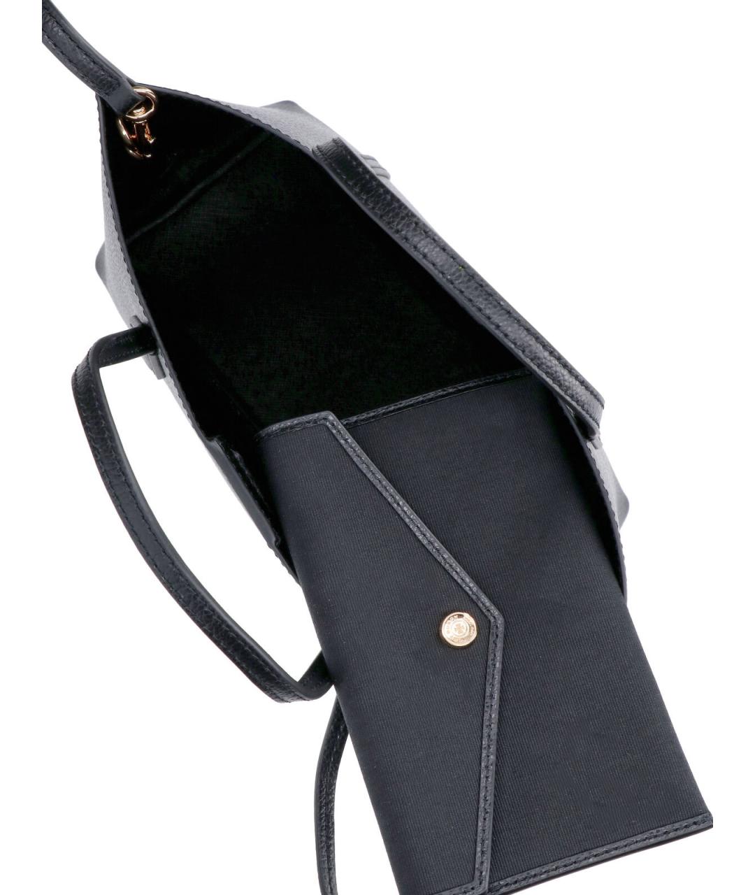 TORY BURCH Черная кожаная сумка тоут, фото 4