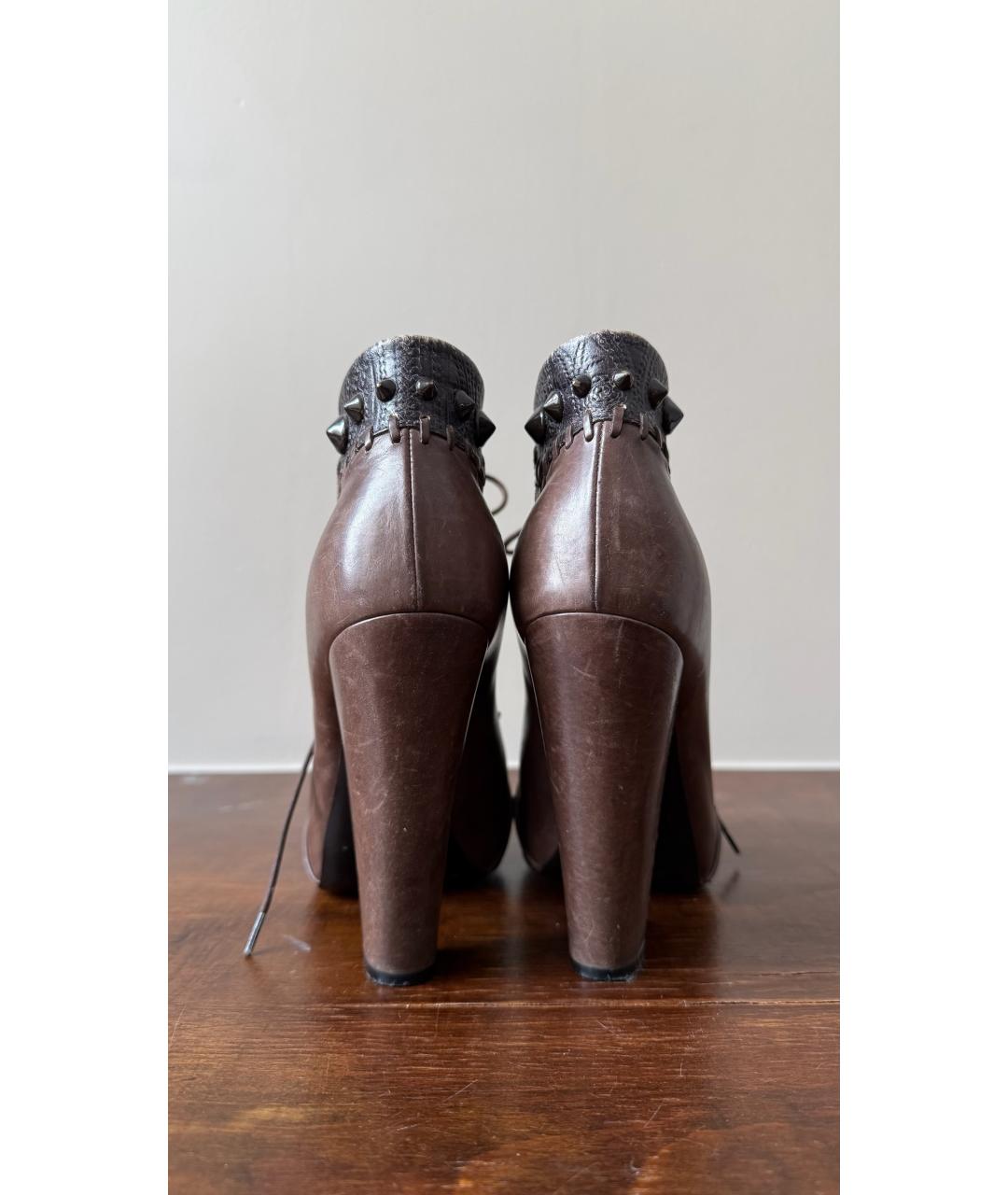 GIVENCHY Коричневые кожаные полусапоги, фото 4