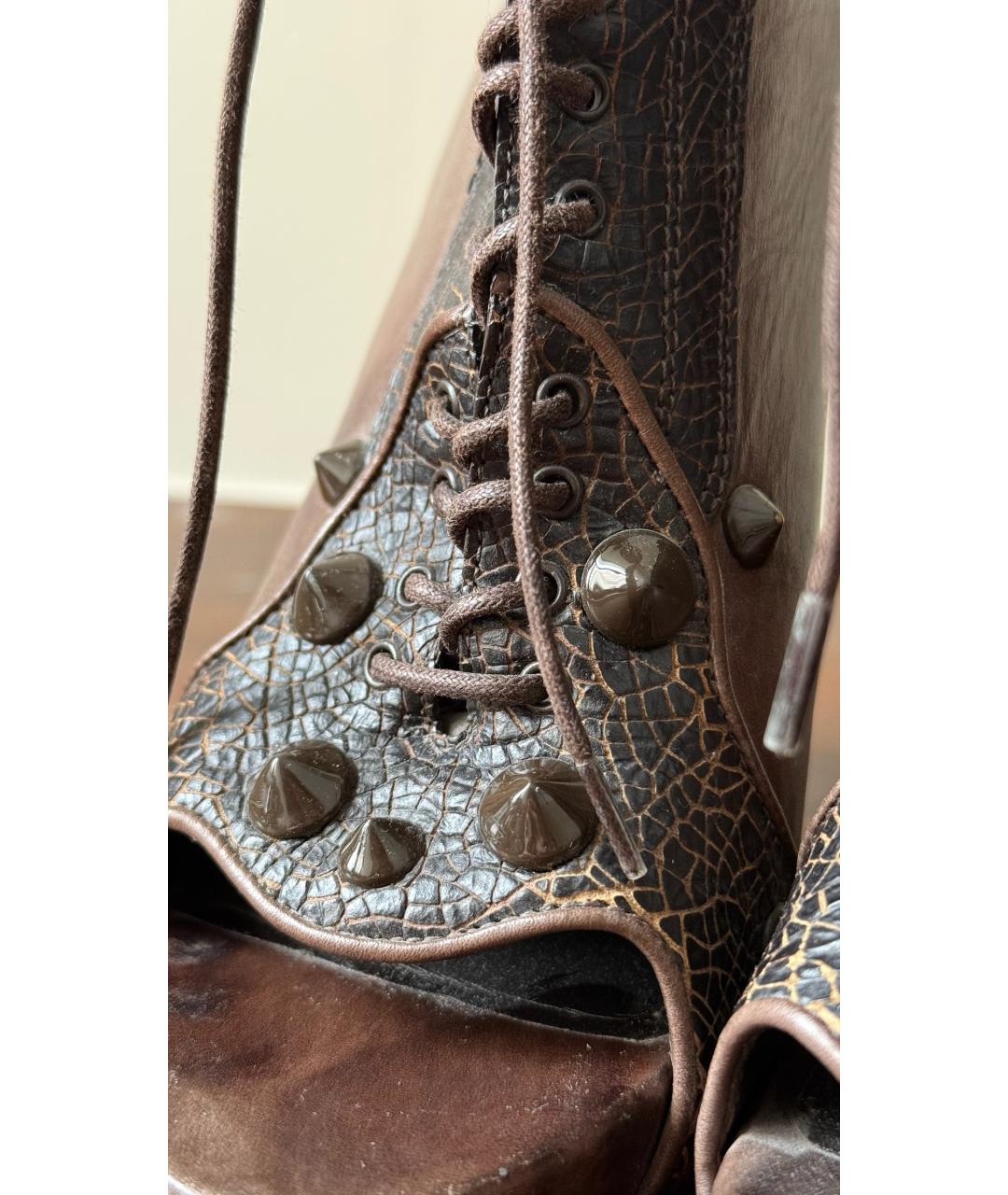 GIVENCHY Коричневые кожаные полусапоги, фото 5