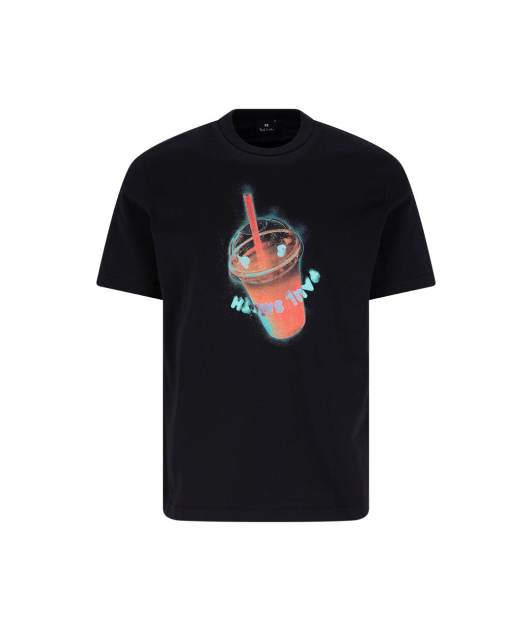 PAUL SMITH Черная хлопковая футболка, фото 1