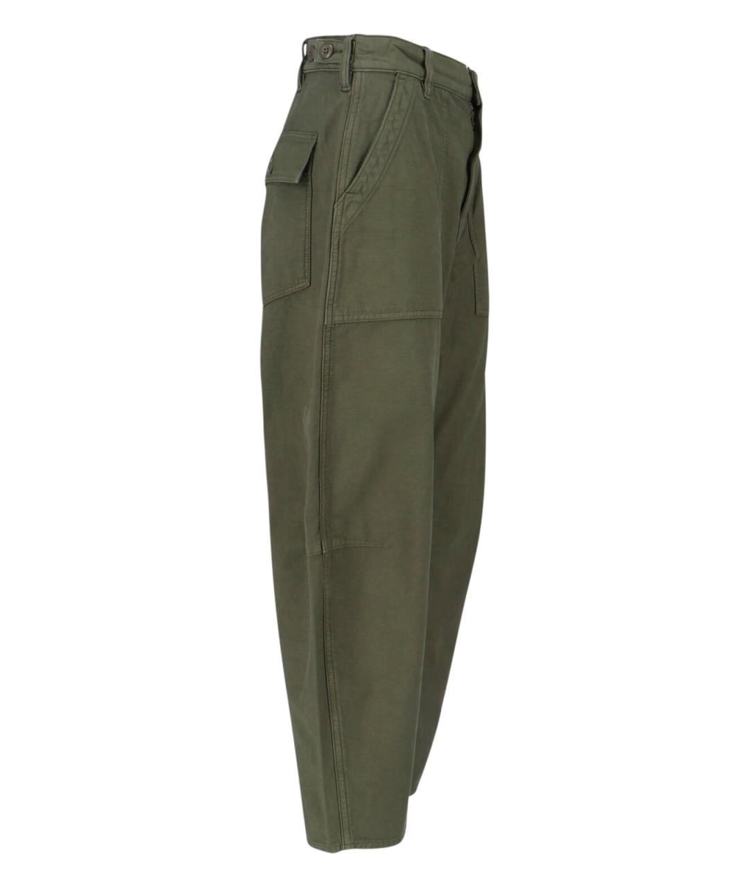 POLO RALPH LAUREN Зеленые хлопковые прямые брюки, фото 3