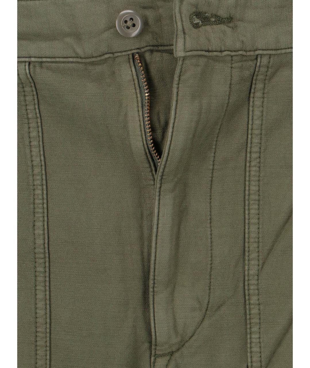 POLO RALPH LAUREN Зеленые хлопковые прямые брюки, фото 5