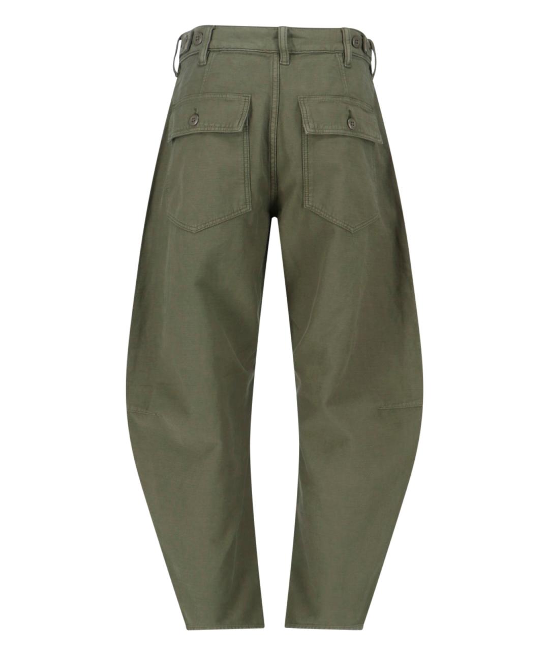 POLO RALPH LAUREN Зеленые хлопковые прямые брюки, фото 2