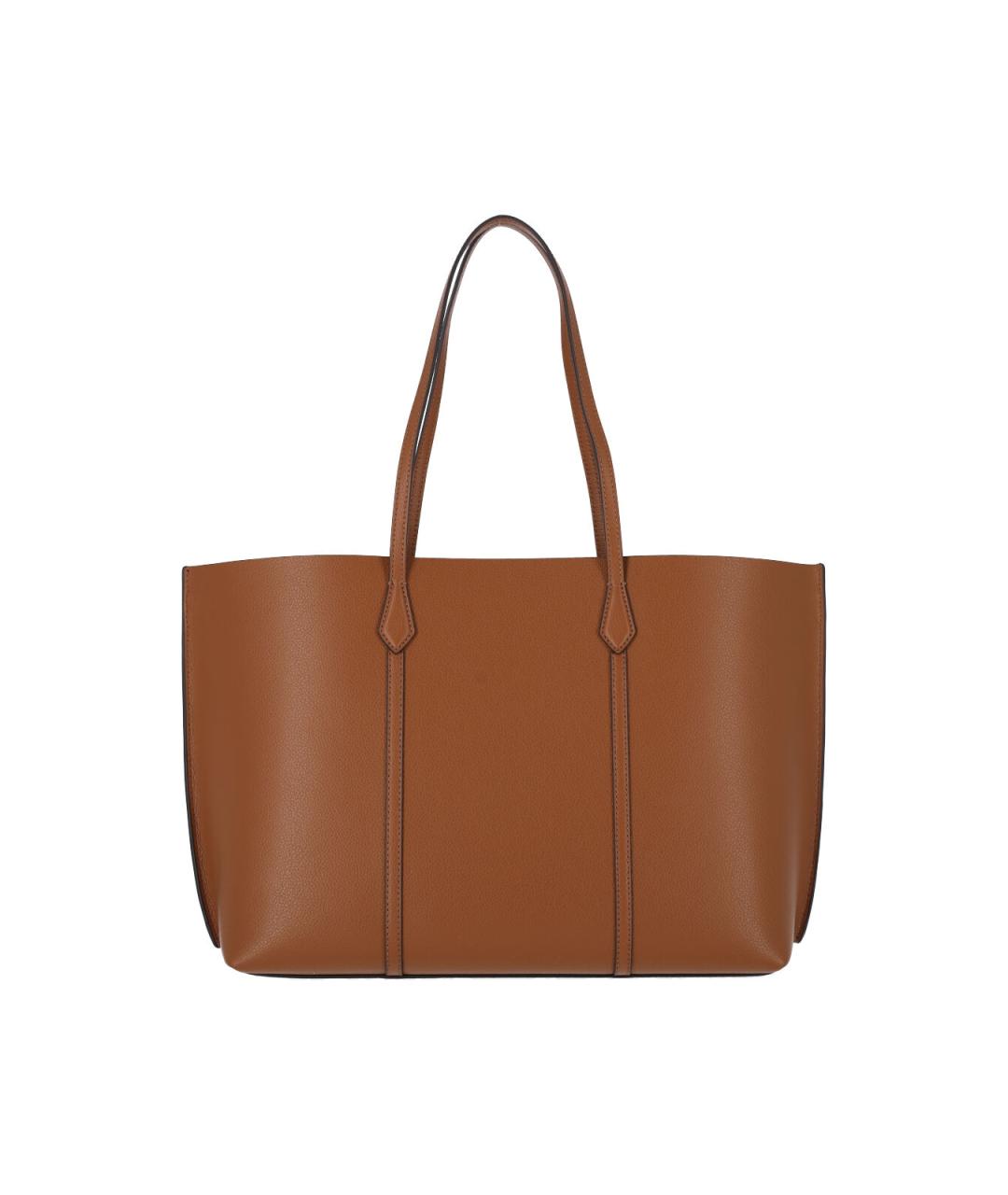 TORY BURCH Коричневая кожаная сумка тоут, фото 3