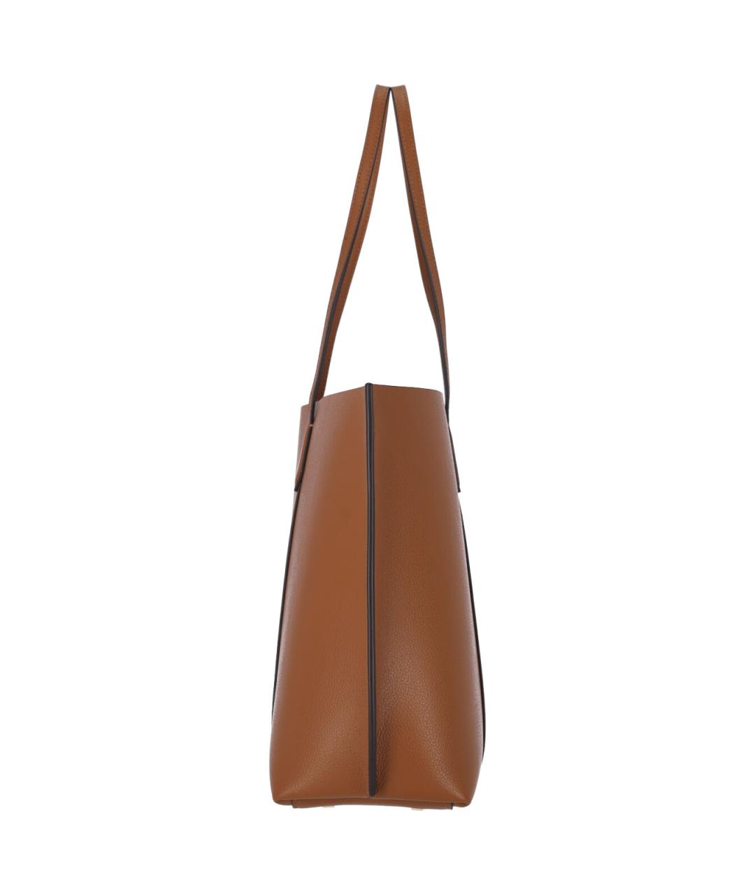 TORY BURCH Коричневая кожаная сумка тоут, фото 5