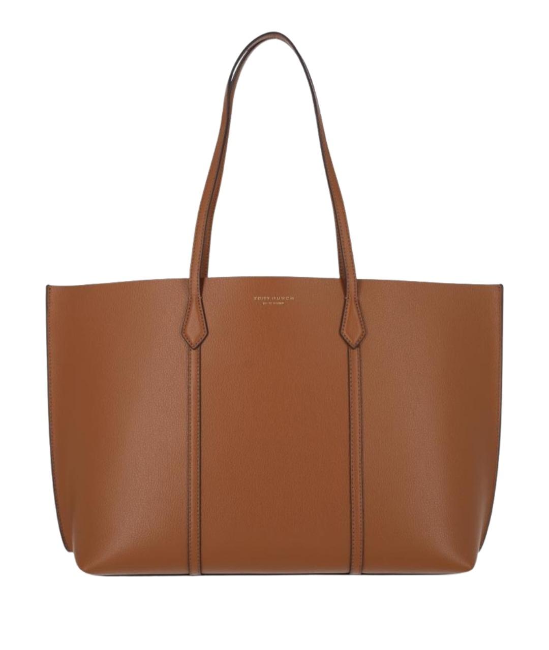 TORY BURCH Коричневая кожаная сумка тоут, фото 1