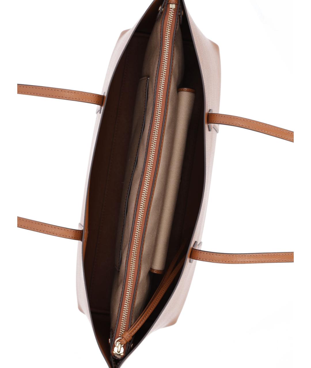 TORY BURCH Коричневая кожаная сумка тоут, фото 4