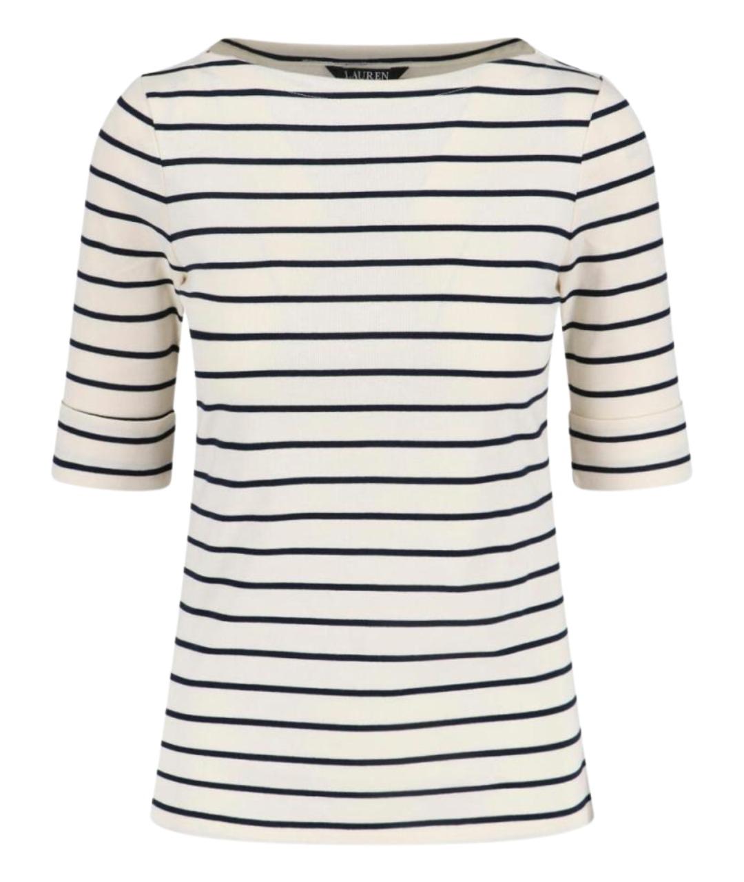 RALPH LAUREN Белая хлопковая футболка, фото 1