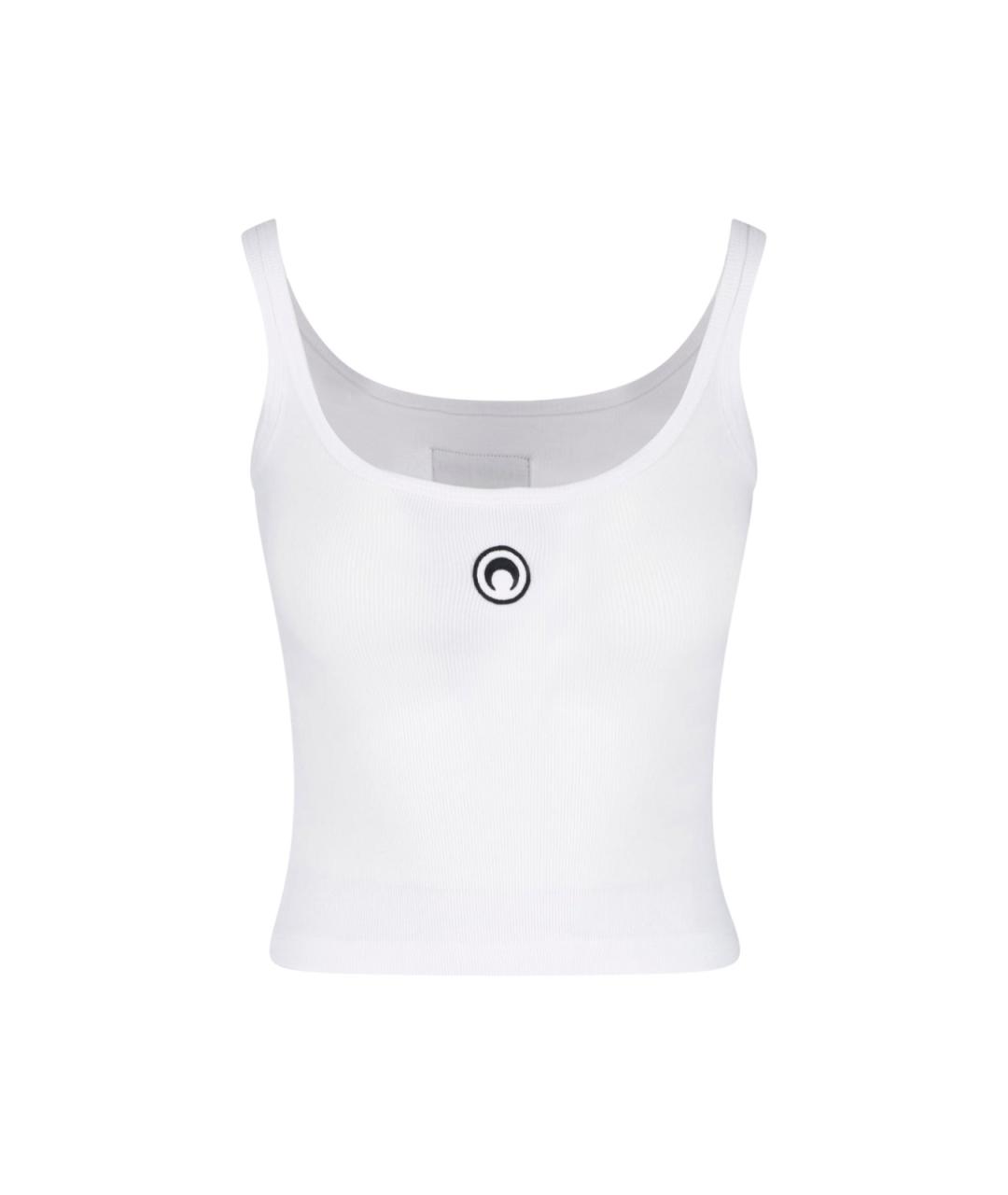 MARINE SERRE Белая хлопковая майка, фото 1