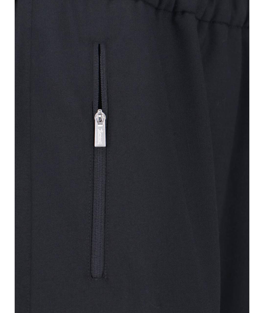 LAMINAR Черные полиэстеровые прямые брюки, фото 5