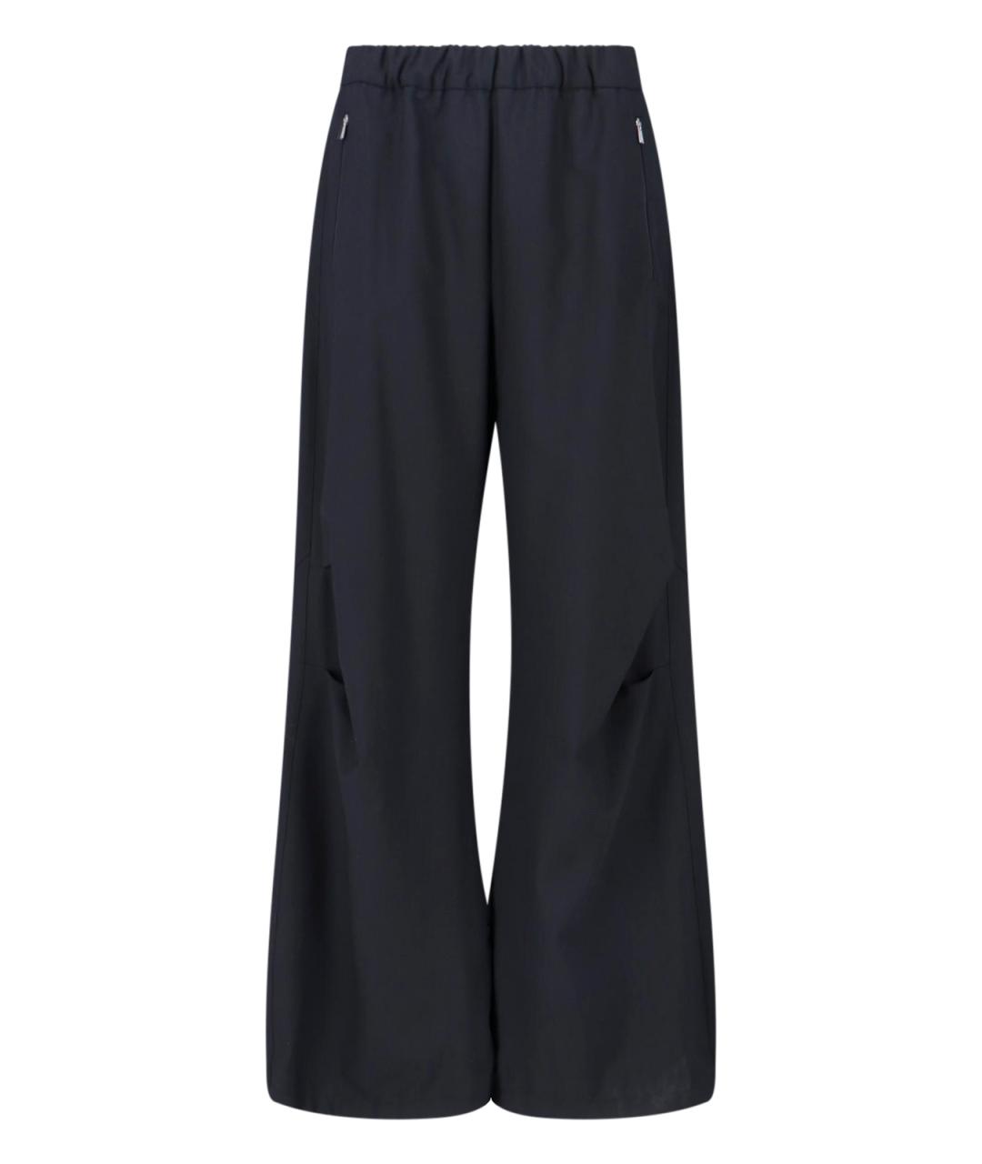 LAMINAR Черные полиэстеровые прямые брюки, фото 1