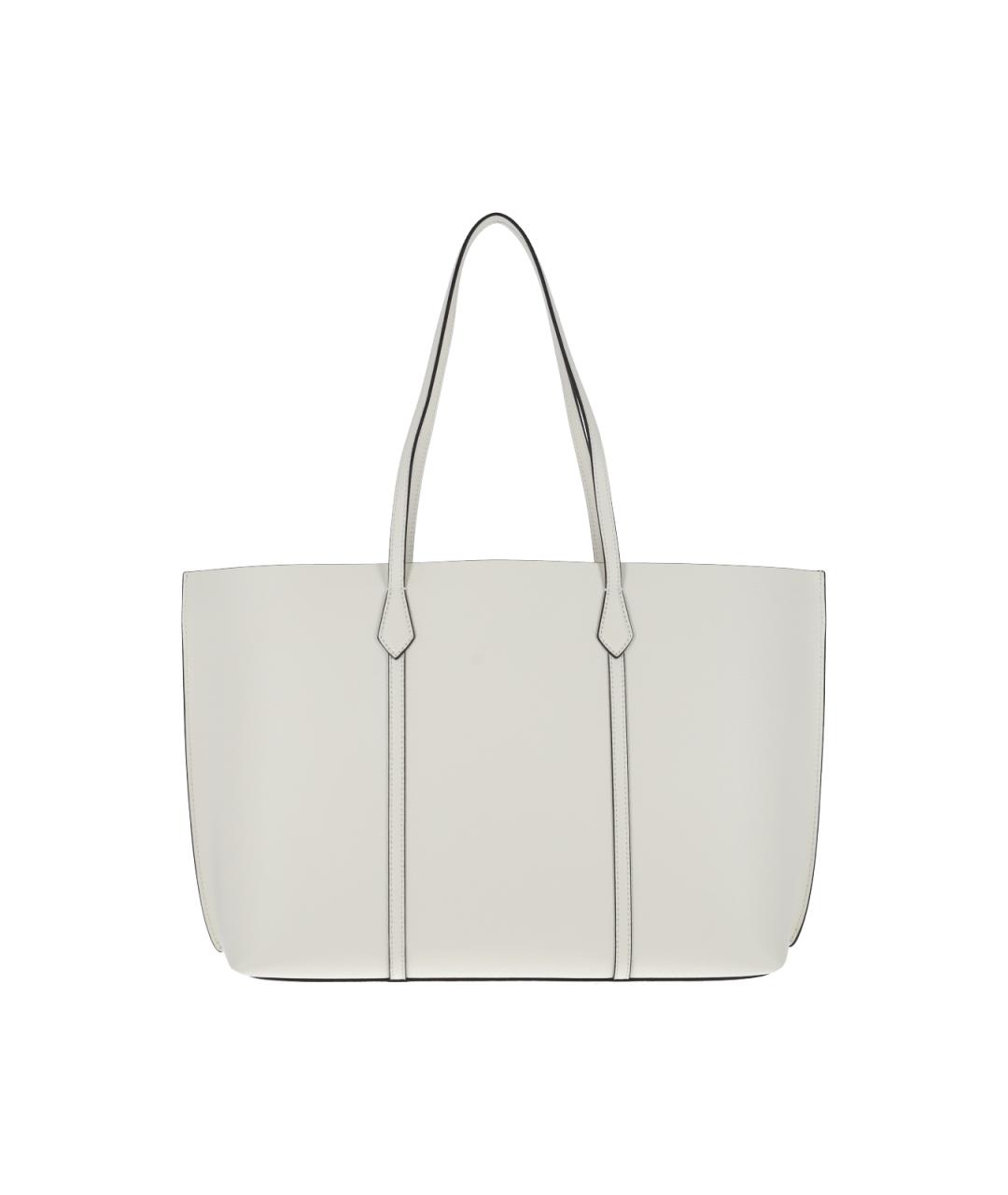 TORY BURCH Белая кожаная сумка тоут, фото 2