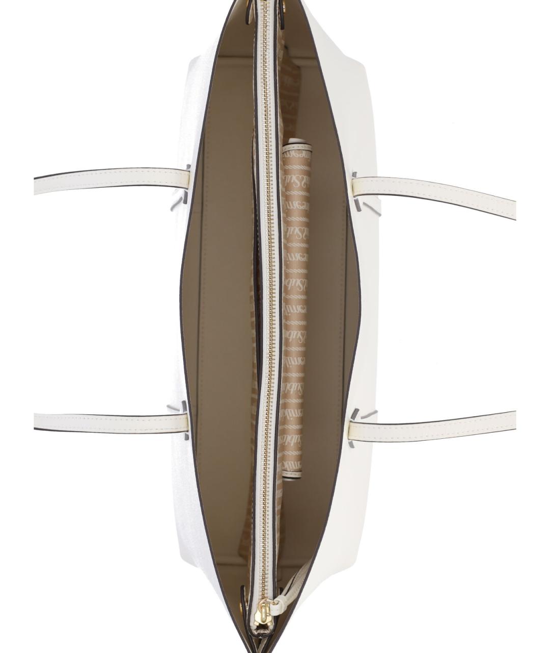 TORY BURCH Белая кожаная сумка тоут, фото 4