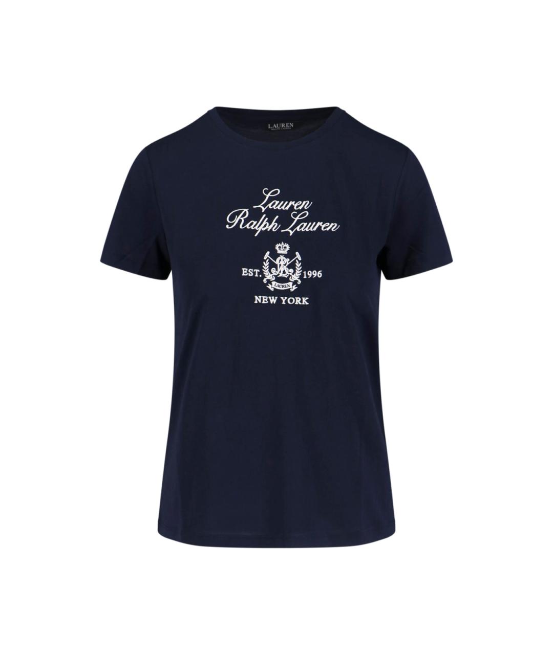 RALPH LAUREN Синяя хлопковая футболка, фото 1