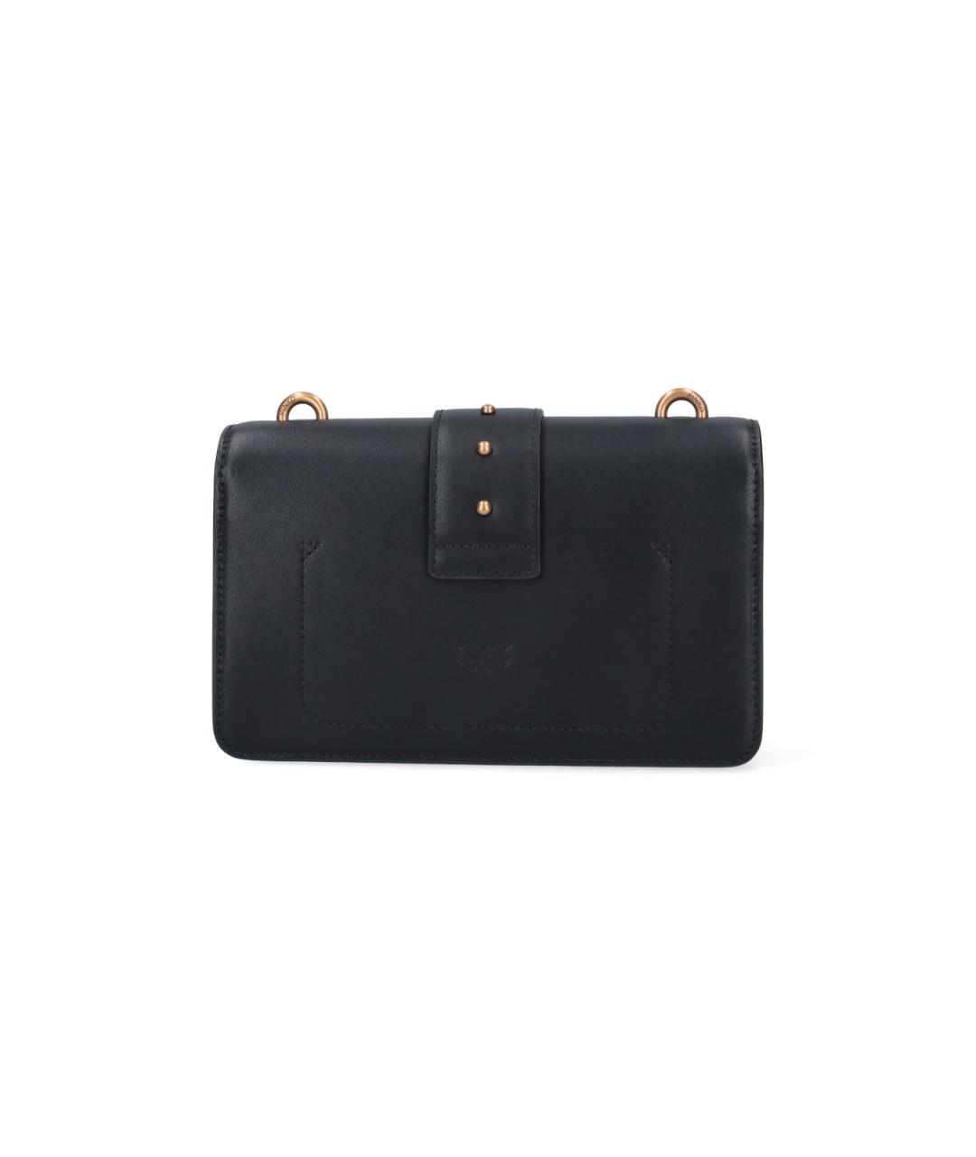 PINKO Черная кожаная сумка через плечо, фото 3