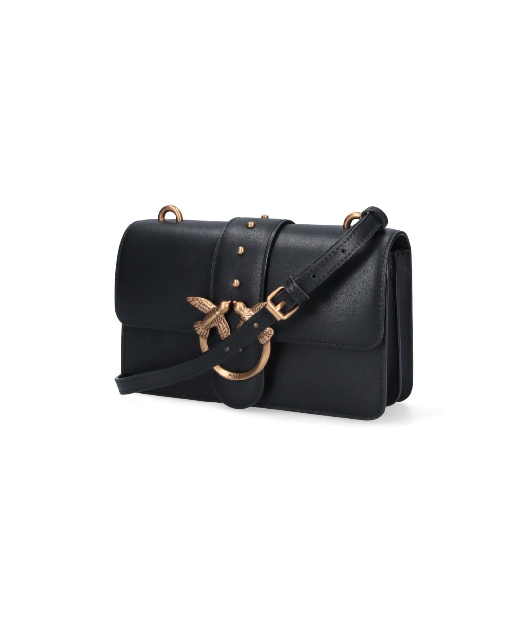 PINKO Черная кожаная сумка через плечо, фото 2