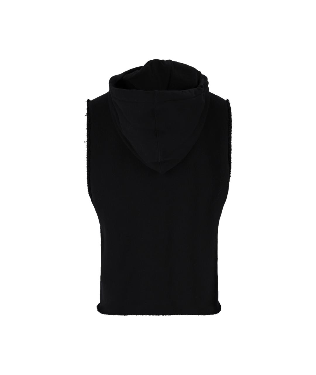 RICK OWENS Черная хлопковая майка, фото 2