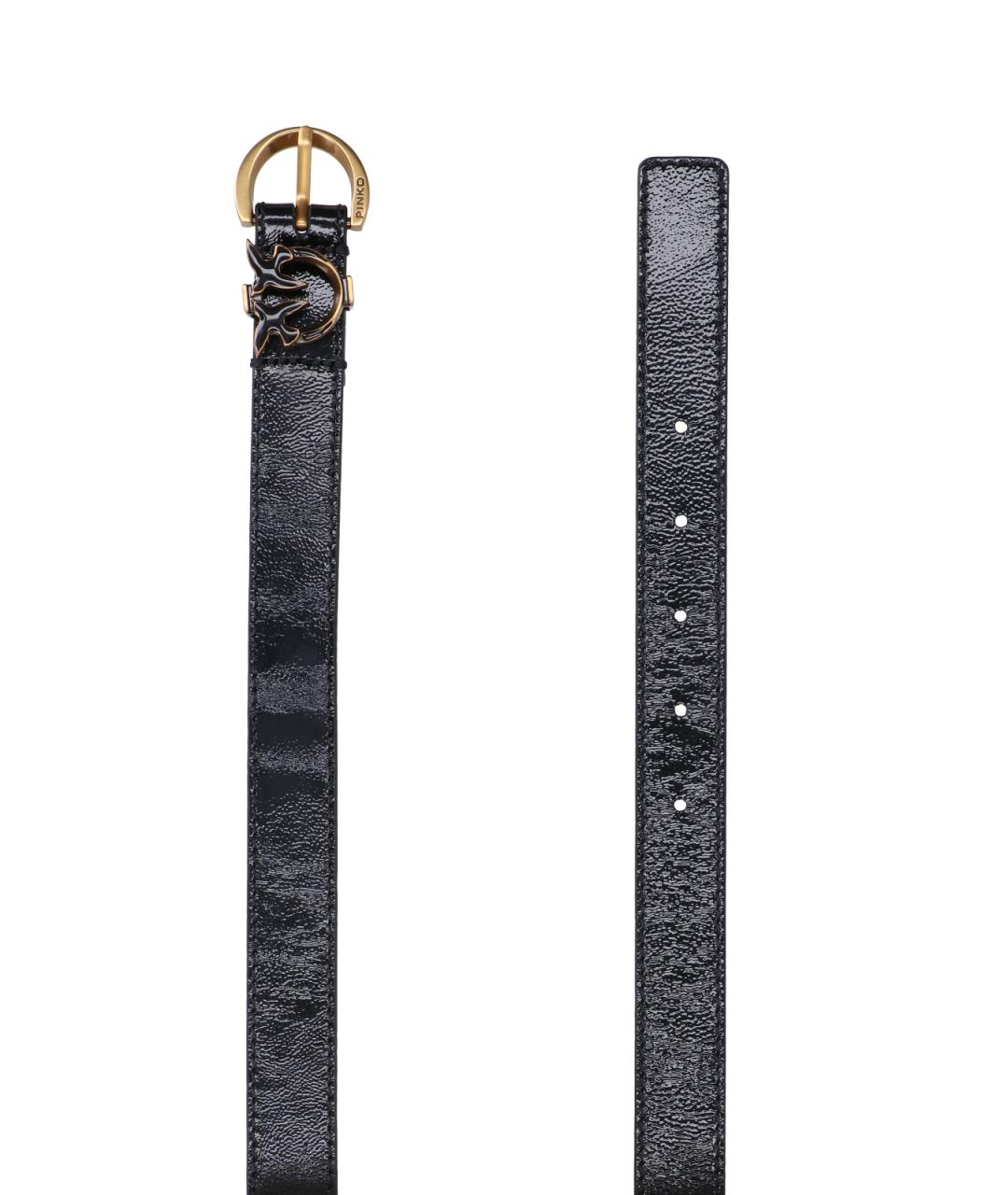 PINKO Черный кожаный ремень, фото 2