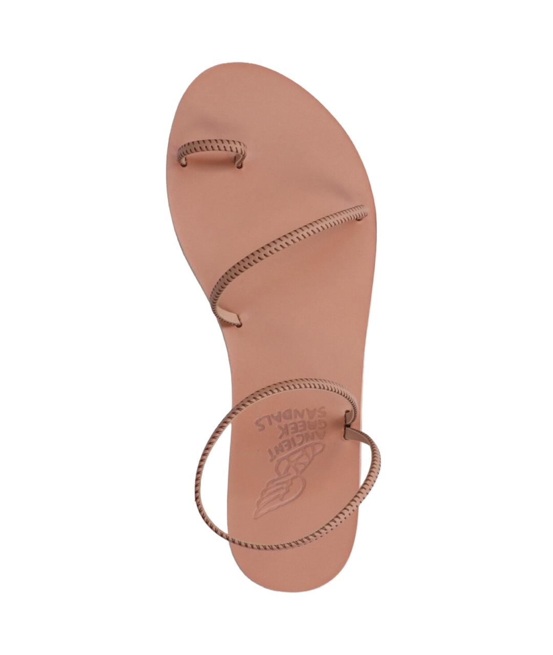 ANCIENT GREEK Бежевые кожаные босоножки, фото 5