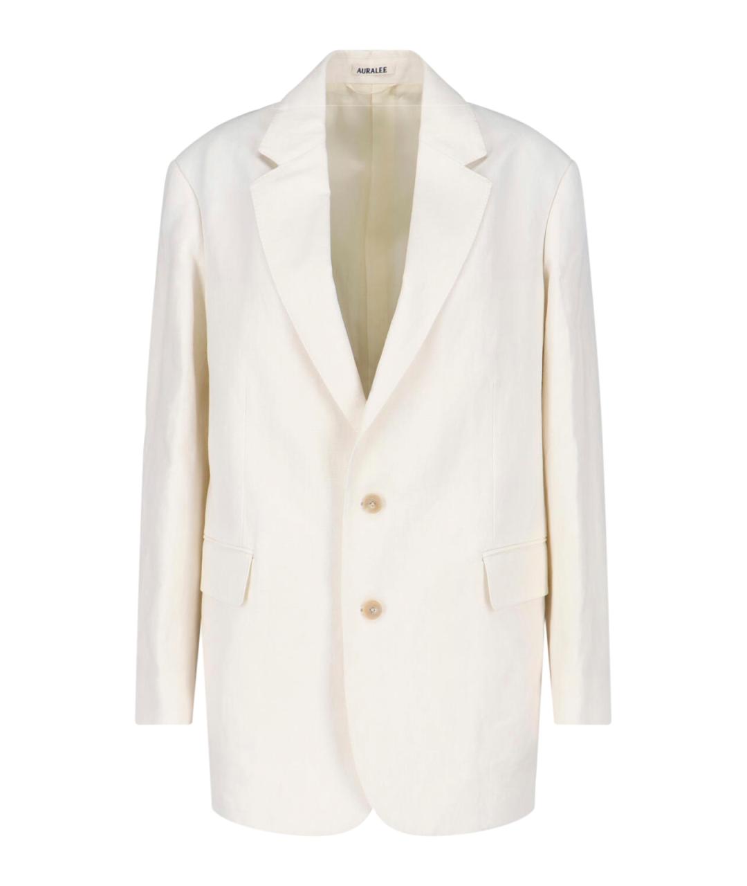 AURALEE Белый шерстяной жакет/пиджак, фото 1
