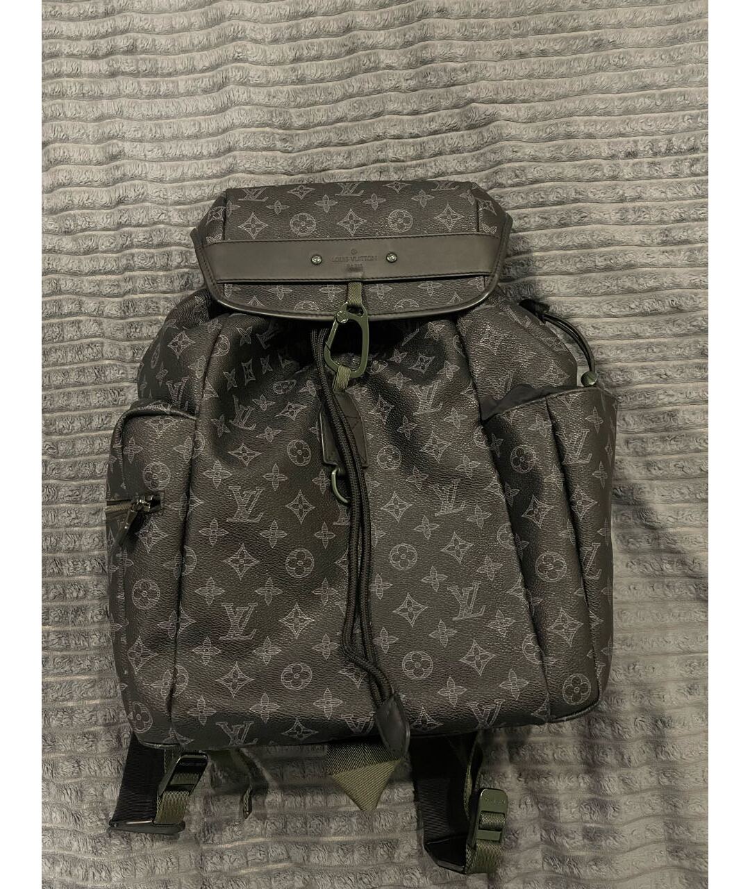 LOUIS VUITTON PRE-OWNED Черный кожаный рюкзак, фото 8