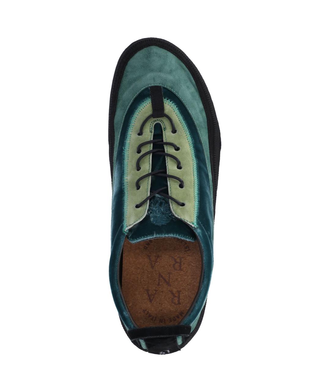 RANRA Зеленые замшевые низкие кроссовки / кеды, фото 5