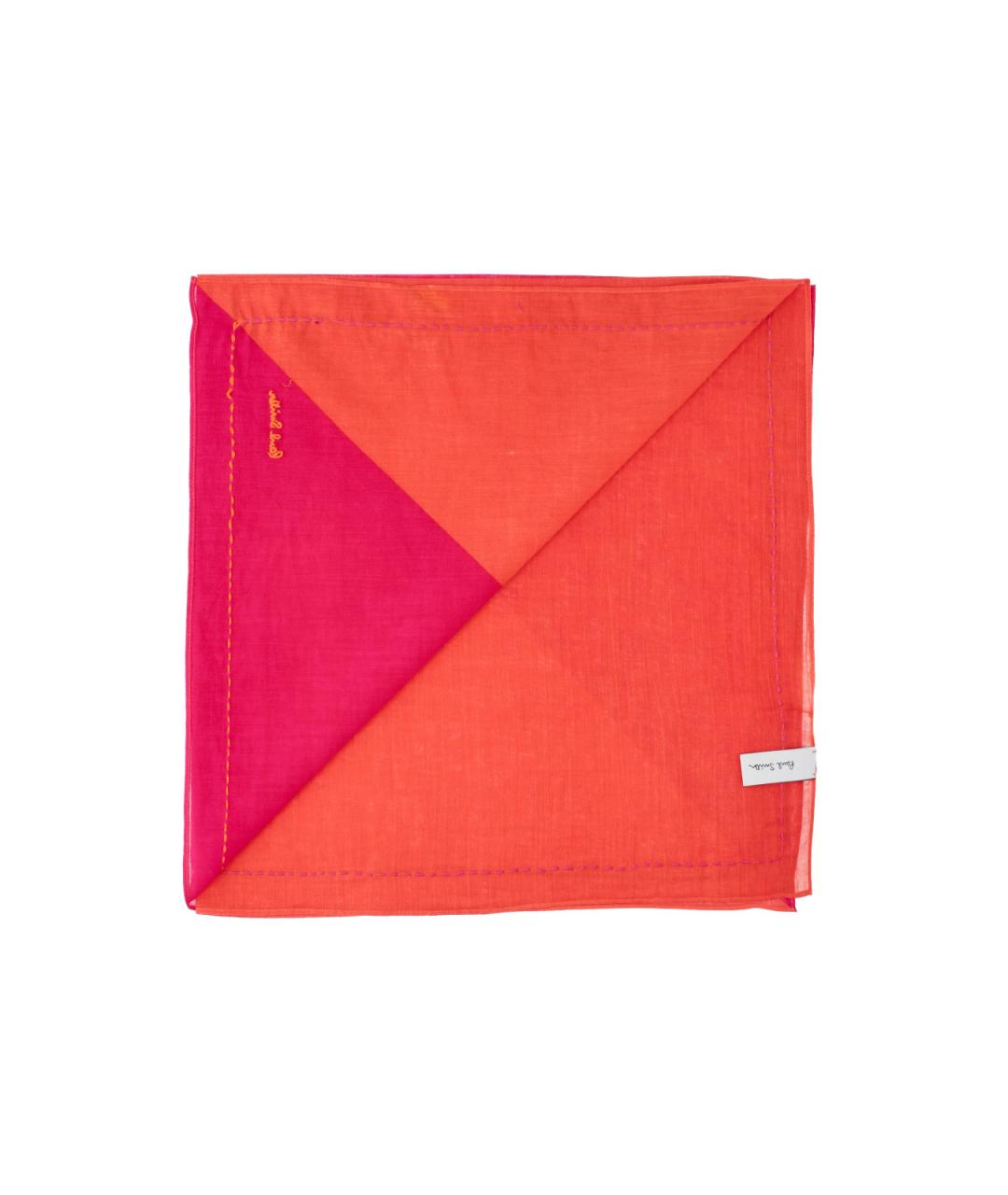 PAUL SMITH Красный хлопковый шарф, фото 2