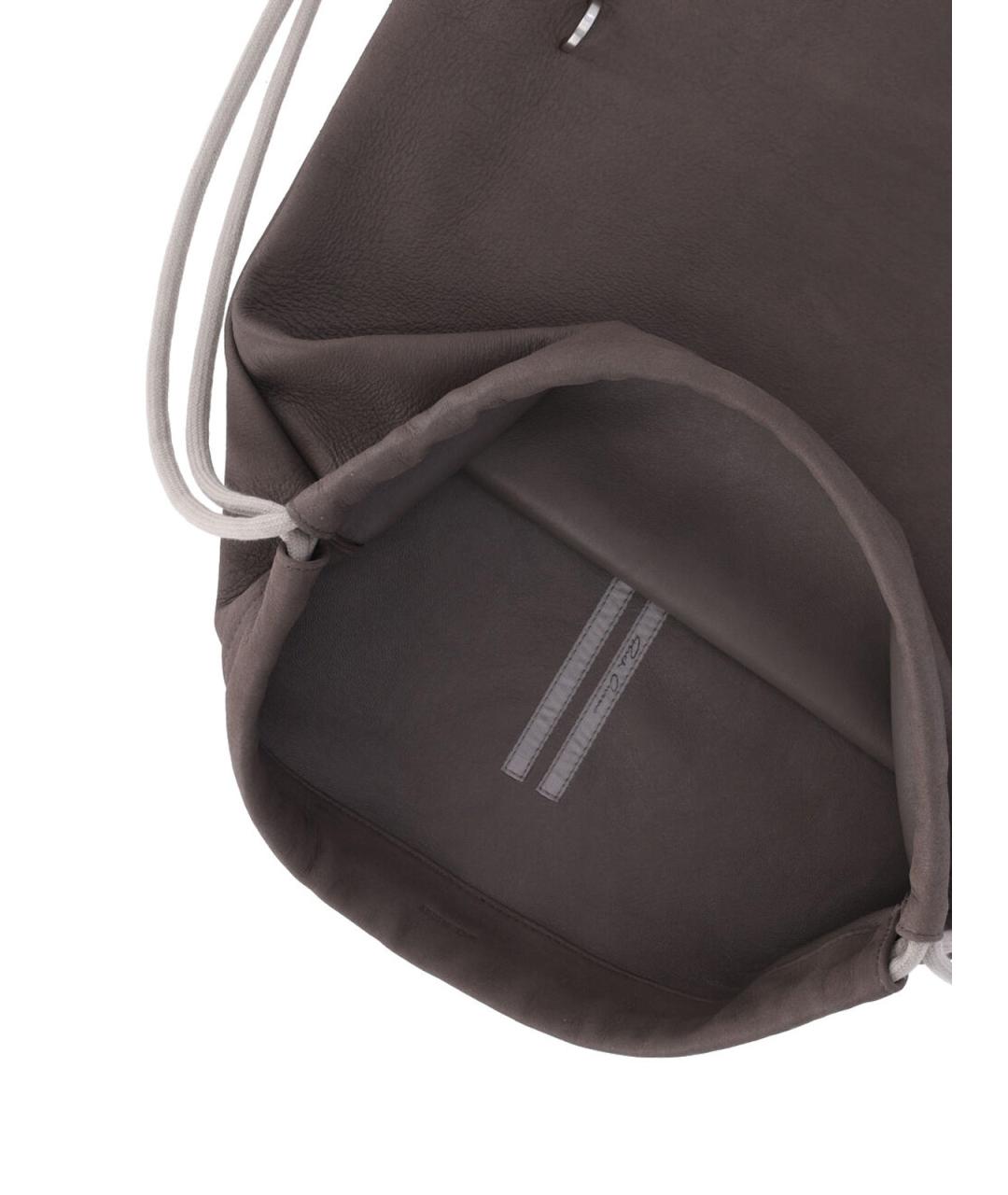 RICK OWENS Бежевый кожаный рюкзак, фото 4