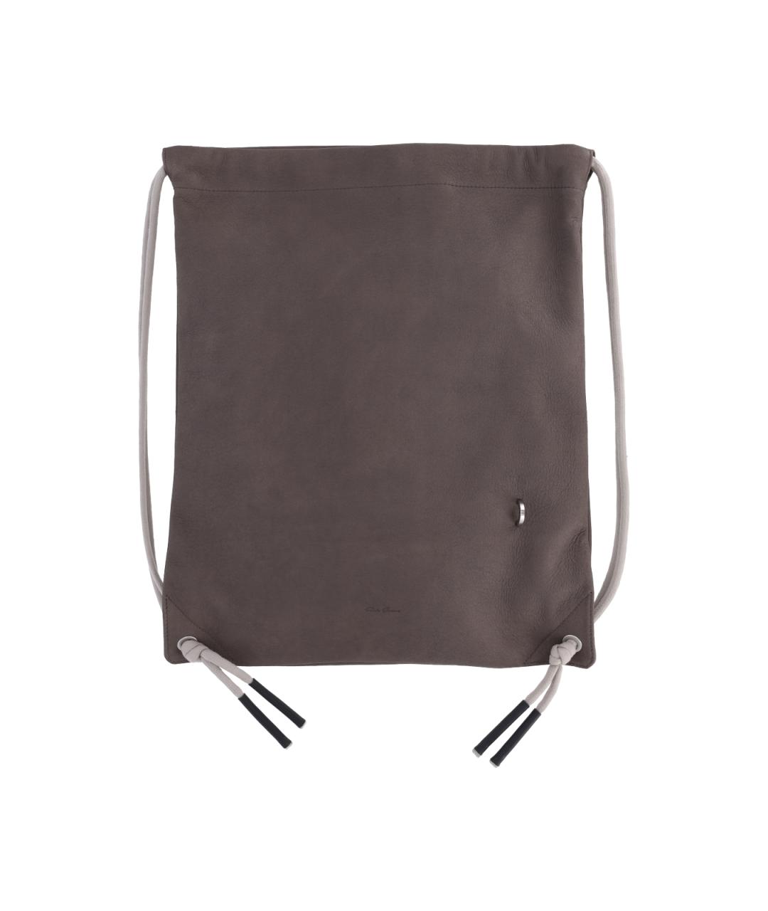 RICK OWENS Бежевый кожаный рюкзак, фото 2