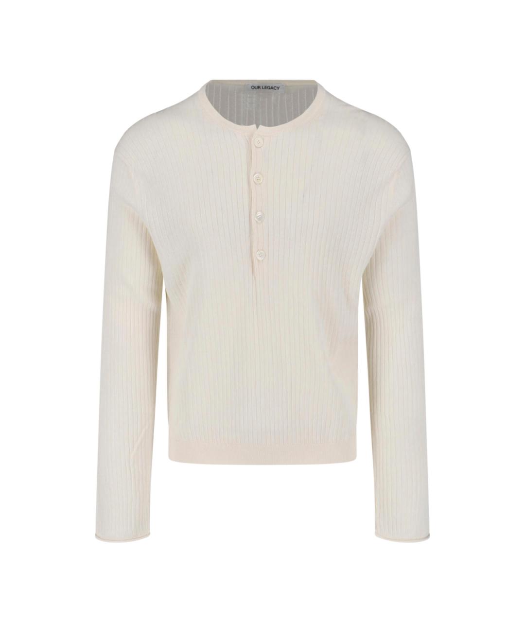 OUR LEGACY Белый хлопковый джемпер / свитер, фото 1