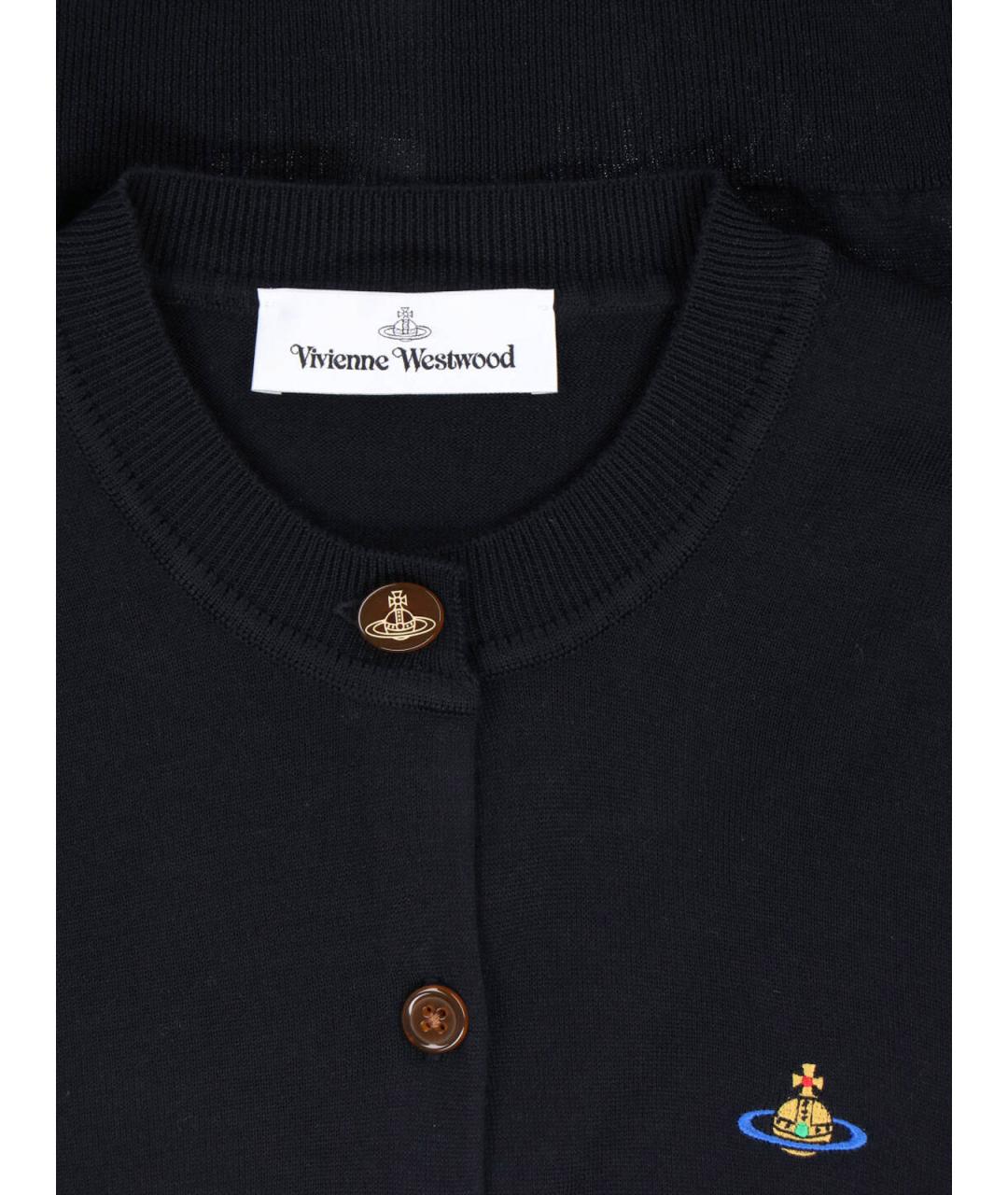 VIVIENNE WESTWOOD Черный шерстяной кардиган, фото 3