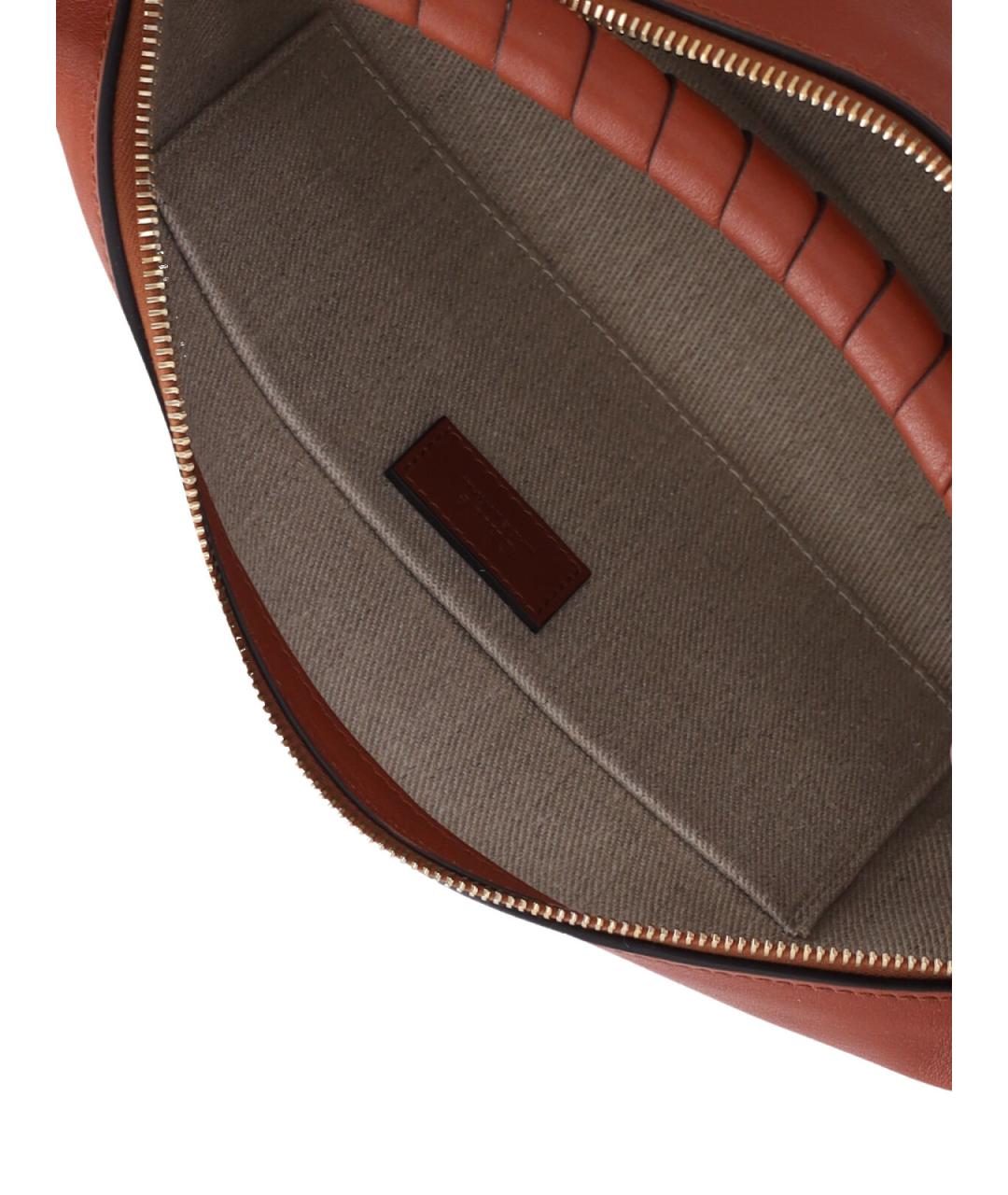 CHLOE Коричневая кожаная сумка через плечо, фото 5