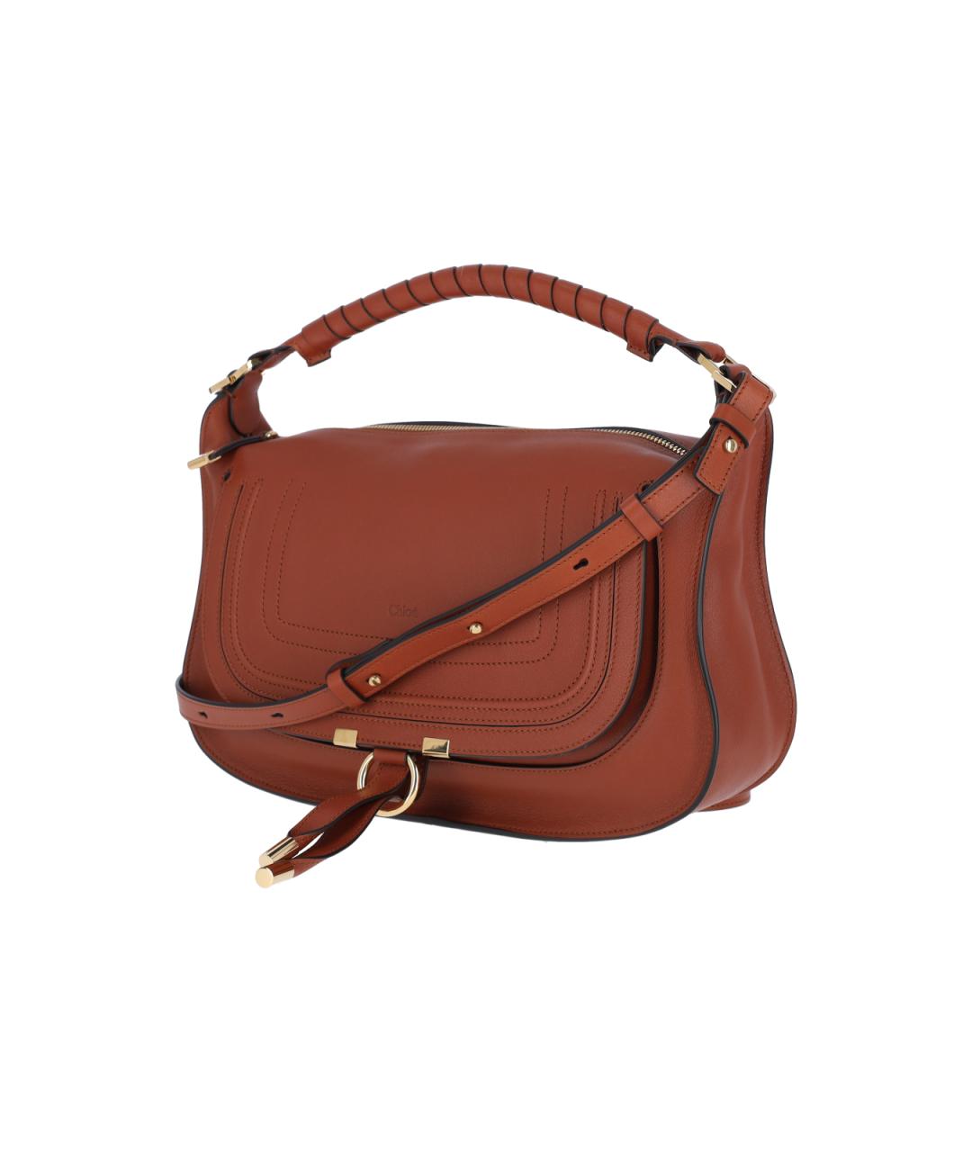 CHLOE Коричневая кожаная сумка через плечо, фото 2