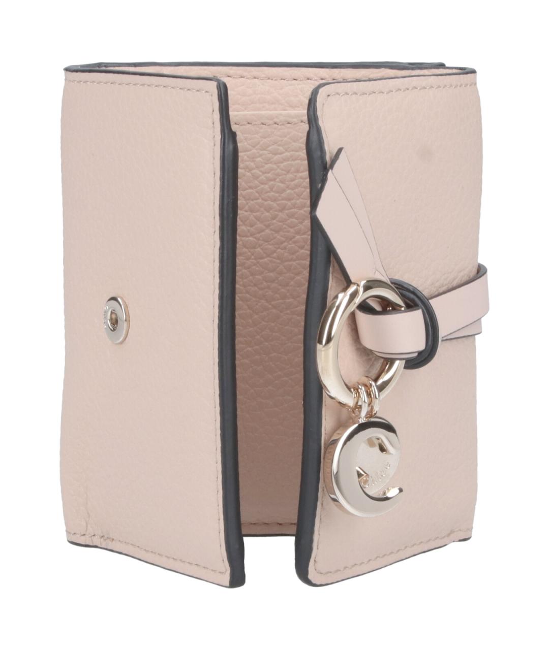 CHLOE Розовый кожаный кошелек, фото 5